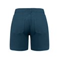thumbnail image 4 of Women's High Waisted Denim Shorts with Patch Pockets Casual, 4 of 5