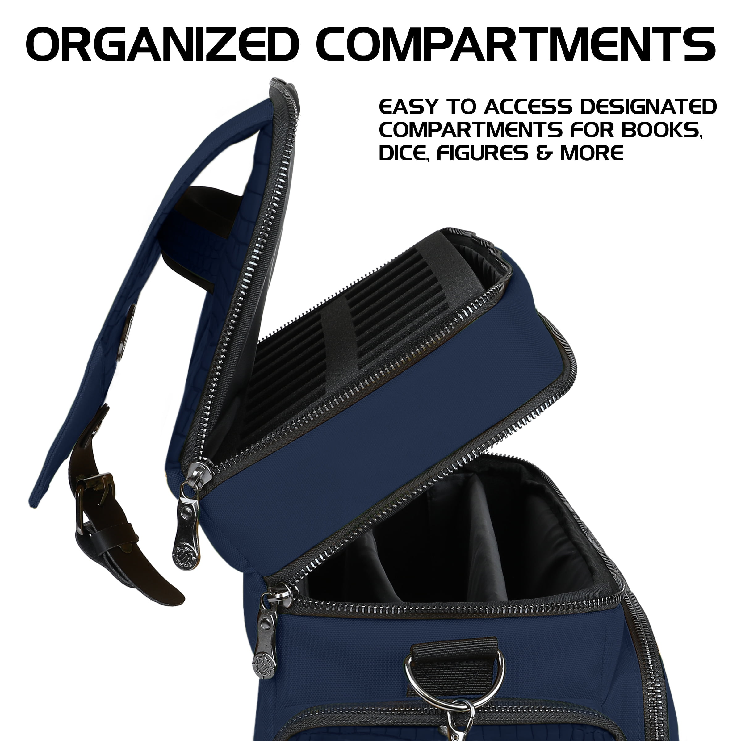 ENHANCE Collector's Edition Tabletop RPG Adventurer's DnD Bag with Dragon Hide (Dragon Blue)