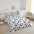thumbnail image 3 of Erosebridal Cartoon Soccer Comforter Sets Queen Size, Rugby Comforters & Duvets, Modern Football Player Decor, Reversible 3pcs, 3 of 7