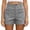 *Gray, variant on Women's High Waisted Button Front Chino Shorts , Patch Pocket Casual Shorts For Women , Ladies' Lightweight Straight Leg Summer Shorts,White,S-3XL