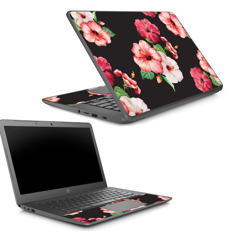 Download Skin Decal Wrap for HP Chromebook 14 G5 sticker Hibiscus ...