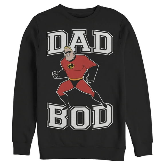 Men's The Incredibles Mr. Incredible Dad Bod Sweatshirt Black 3X Large