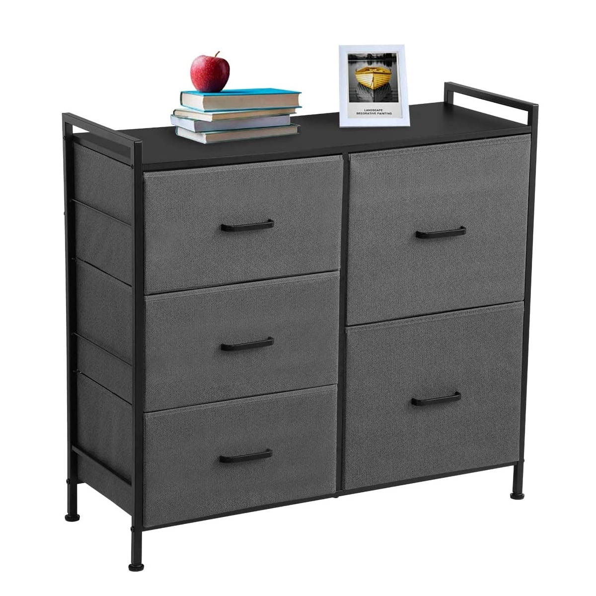 5 Drawer Dresser for Bedroom Cubby Dresser Drawer Organizer Kids Chest of Drawer with Storage