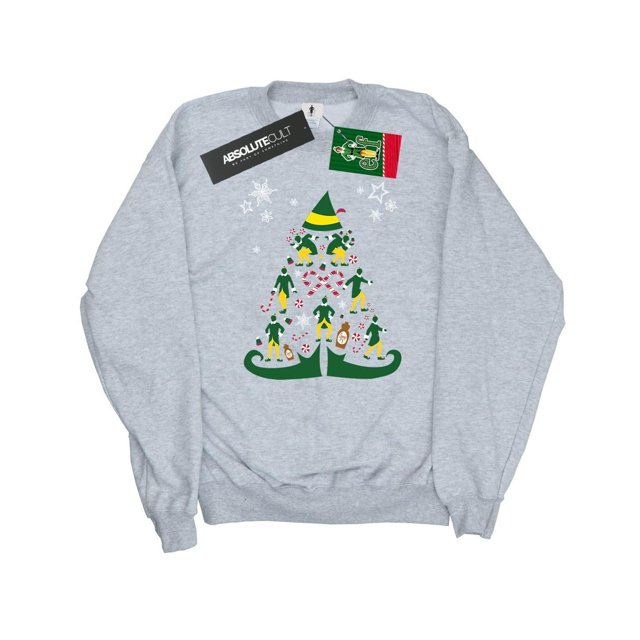 Elf Womens Christmas Tree Sweatshirt