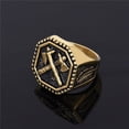 thumbnail image 4 of Retro Slavic Perun Axe Men Motorcycle Party Ring 14K Yellow Gold Punk Classic Silver Plated Hip Hop Street Men Ring Jewelry, 4 of 6