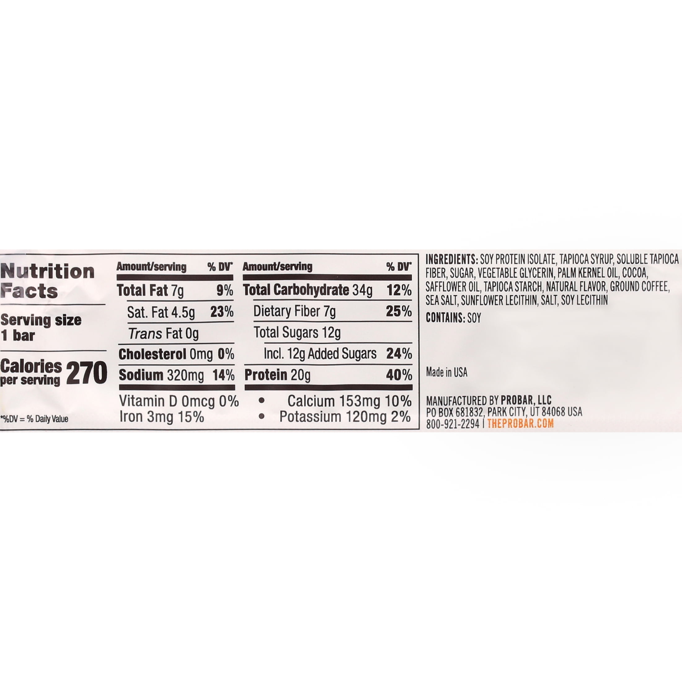 PROBAR Protein Bar, Variety Pack, Plant-Based Protein, 12 Count