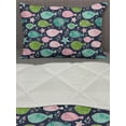 thumbnail image 3 of Cartoon Comforter & Sham Bedding Set, Pattern of Underwater Fish Swimming in the Sea Aquarium Starfish, 3 pcs Duvet Set Microfiber Filling Quilt, 5 Sizes, Pale Pink Turquoise, by Ambesonne, 3 of 4