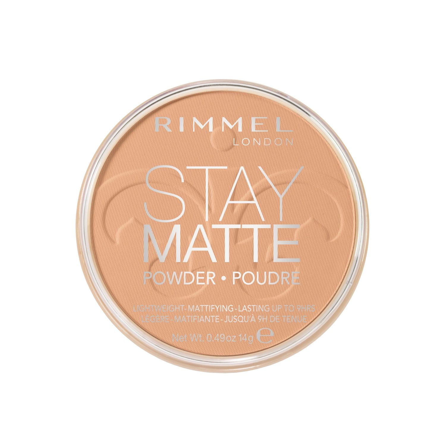 Rimmel Poudre pressée Stay Matte, texture légère et crémeuse, couvrance élevée, contrôle durable de la brillance jusqu'à 5H