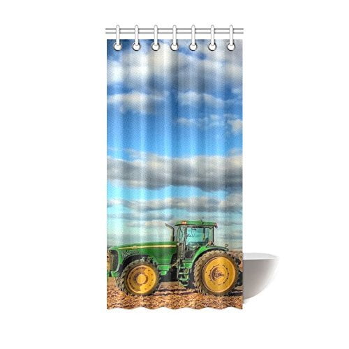 MOHome Fantasy Farm Tractor Shower Curtain Waterproof Polyester Fabric ...