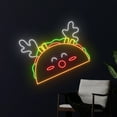thumbnail image 3 of Handmadetneonsign Tacos Reindeer Neon Sign, Mexico Tacos Christmas Reindeer LED Sign, Deer Antler, 3 of 5