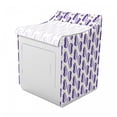 thumbnail image 2 of Vegetable Washer Cover, Eggplants Illustration Harvest Organic Food Aubergine Print, Dust and Dirt Free Decorative Print, 29" x 28" x 40", Blue Violet and Olive Green, by Ambesonne, 2 of 3