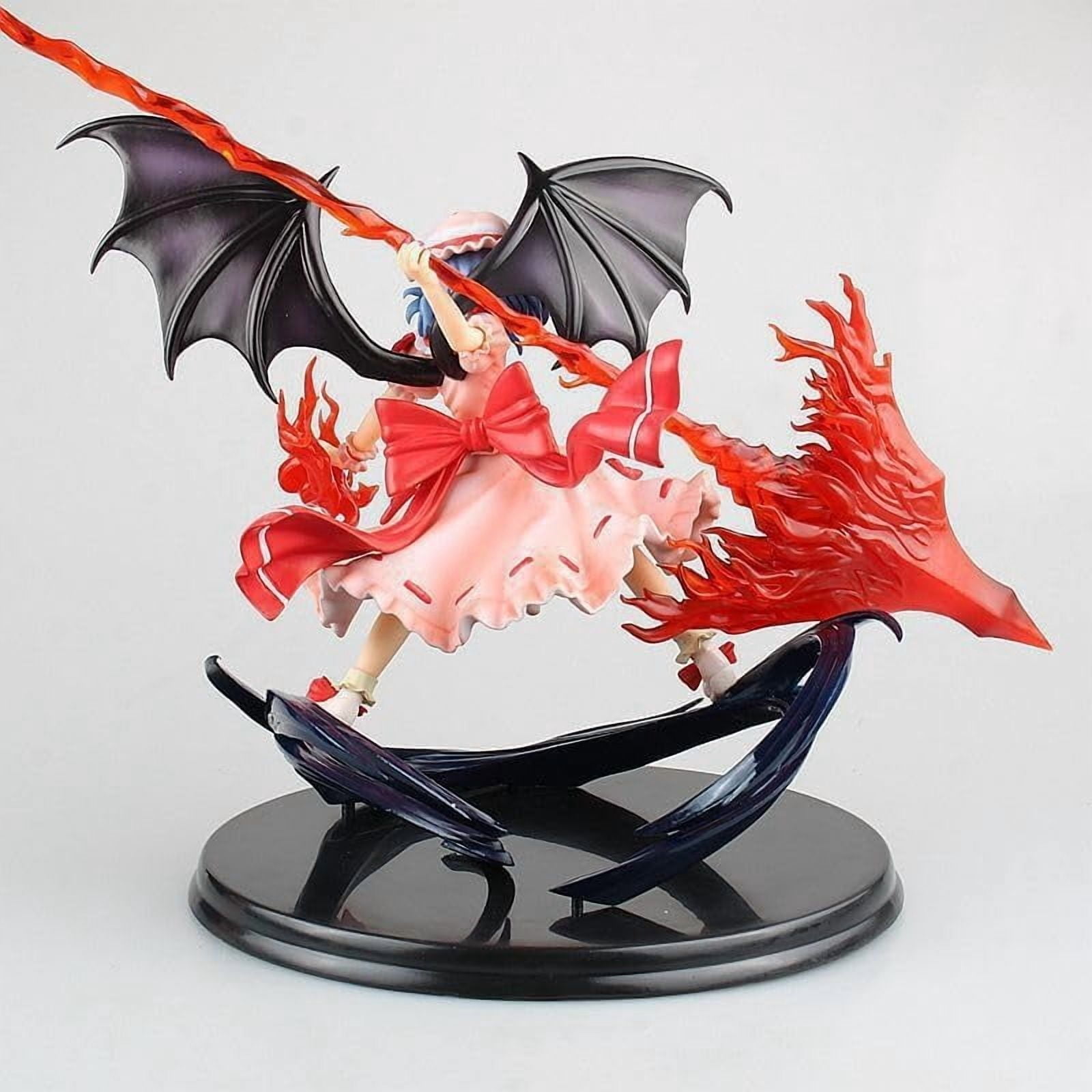 Remilia Figure, Standing Magic Gun Remilia Scarlet Anime Figures 22cm/8.7inch Handmade PVC Game Character Model Statue Collectible Craft Gift