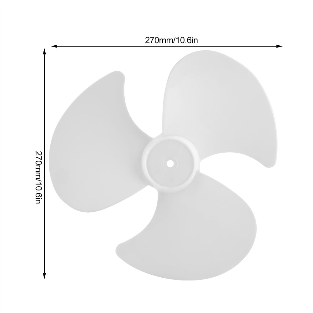 Garosa 2Pcs Cooling Fan Ventilation Fan Plastic Fan Blade Three Leaves Electric Fan Blades Replacement Accessories 