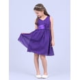 thumbnail image 2 of MSemis Girls Flower Wedding Pageant Bridesmaid Dress Ball Gown Purple 6, 2 of 7