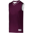 thumbnail image 2 of Augusta S Reversible Two-Color Jersey Maroon/White 152, 2 of 2