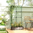 thumbnail image 2 of Outsunny 2PCS Plastic Planter Box with Trellis and Netting, 2 of 10