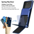 thumbnail image 2 of for Galaxy S21 Case Protective for Men Women Wallet 4-Card Flip Cover Credit Card Holder Slot Back Pocket Dual Layer Hybrid Hard Shell Bumper Armor Case for Samsung S21 6.2 Navy, 2 of 13
