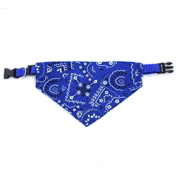 Washable Comfortable Adjustable For Small,Middle,Large Dog Cute With Collar Walking Dog Supplies Pet Accessories Dogs Bandana Pet Triangle Towel Cats Scarf BLUE L