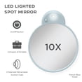 thumbnail image 2 of Zadro LED Compact Mirrors w/ Magnification & Retractable Suction Cups, 2 of 7