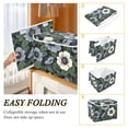 thumbnail image 2 of Yayeee Collapsible Cube Storage Bin with Lid Fabric Closet Decorative Basket with Handles, Dark Floral, 2 of 7