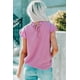 thumbnail image 1 of ABPHQTO Top de mujer con volantes en el cuello y mangas escalonadas moradas, 1 of 5