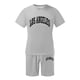 thumbnail image 3 of Conjunto de Sudadores de Hombres Impresión Casual Deportes de Manga Corta Cuello Redondo, Traje de Deporte de 2 Piezas con Pantalones de Corredores de Cintura Elástica, 3 of 3