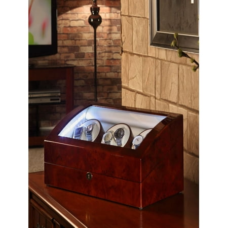 Deep Burl 13-Watch Winder and Storage