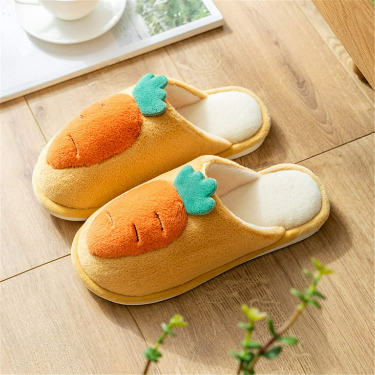 Winter Women's Slippers Carrot Slippers Warm Plush Slippers Couple Home Cotton Slippers and Comfortable Slippers - Walmart.com
