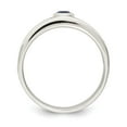 thumbnail image 2 of Auriga 925 Sterling Silver Rhodium-plated Men's Blue Sapphire Ring Size- 11, 2 of 6