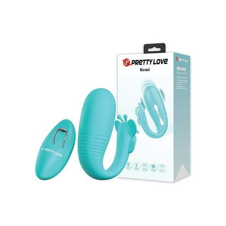 Pretty Love Remi Thrusting Hands-Free G-Spot Vibrator with Remote Control, Aqua