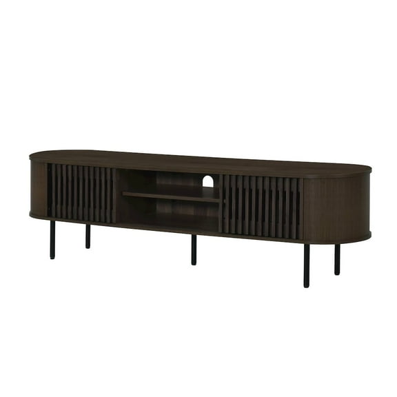 New Classic Furniture Brax Wood TV Console for TVs up to 82" in Walnut