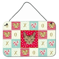 Carolines Treasures CK5168DS812 Sokoke Cat Love Wall or Door Hanging Prints 8x12 multicolor