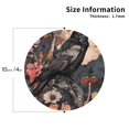 thumbnail image 2 of Zufioo Moonlit Crow Blossoms Print Leather Coaster Set, Decorative PVC Coasters 4-pack - Scald and Stain-resistant, Suitable for Home, Cafes, Restaurants-Round Shape, 2 of 6