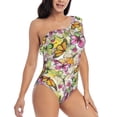 thumbnail image 3 of Honeii Butterflies2 for women's one-piece swimsuit featuring a chic one-shoulder design experience elegance and style in the water-XX-Large, 3 of 6