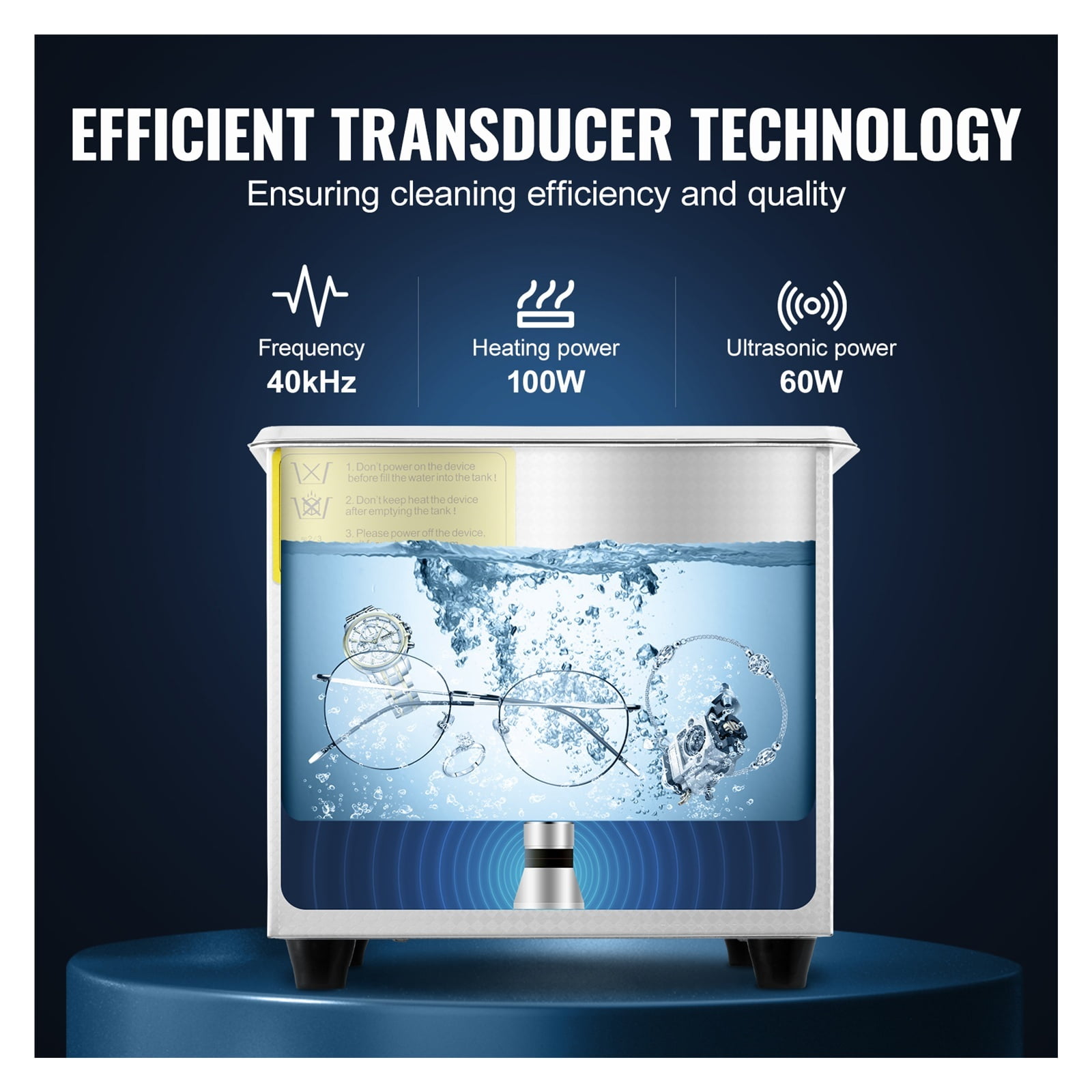1.3L Ultra Cleaner Machine Stainless Steel Ultra Cleaning Machine Jewelry Cleaning