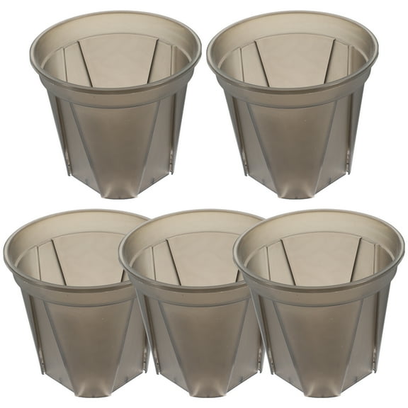 unbranded 5 Pcs Flowerpot Plant Container Gardening Flower Pot 12.00X12.00X10.50CM Grey