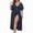 Dark Blue, variant on Womens Beach Cover Up Mid Length Sleeve Dress Loose Bathing Suit Coverup for Casual Wear(Pink,One Size)