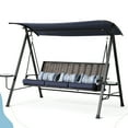 thumbnail image 3 of Weather- Steel Swing Porch With Removable Cushions Heavy-duty Garden Canopy And Seat, 3 of 5