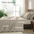 thumbnail image 2 of Lux Decor King Bed Sheets - 6 Piece Ultra-Soft Microfiber Sheets Set, Deep Pocket Fitted Sheet, Flat Sheet & 4 Pillowcases, Breathable Hotel Luxury, OEKO-TEX Certified, Taupe, 2 of 10