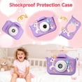 thumbnail image 6 of PayUSD Kids Camera Unicorn Selfie Camera Toys for Toddlers Ages 6+ Girls Boys HD Digital Video Camera 32GB, Christmas Birthday Gifts, Purple, 6 of 8