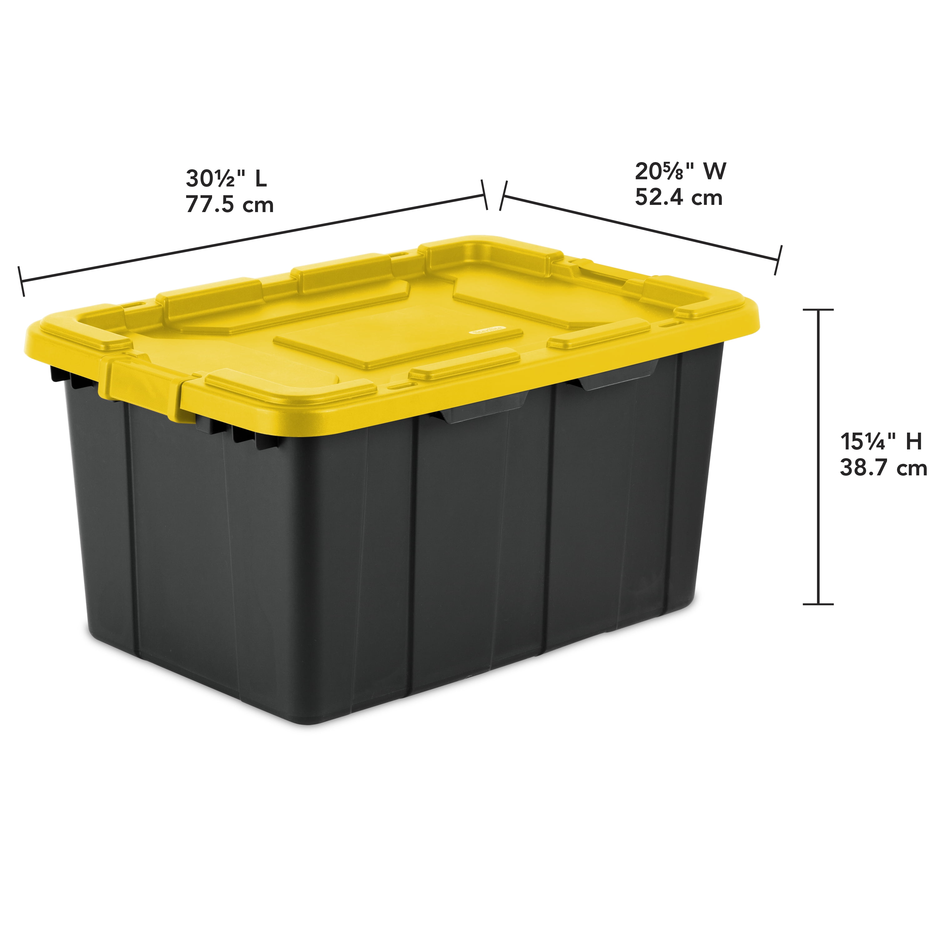 Sterilite Sterilite 27 Gallon Yellow Lily Industrial Tote 2