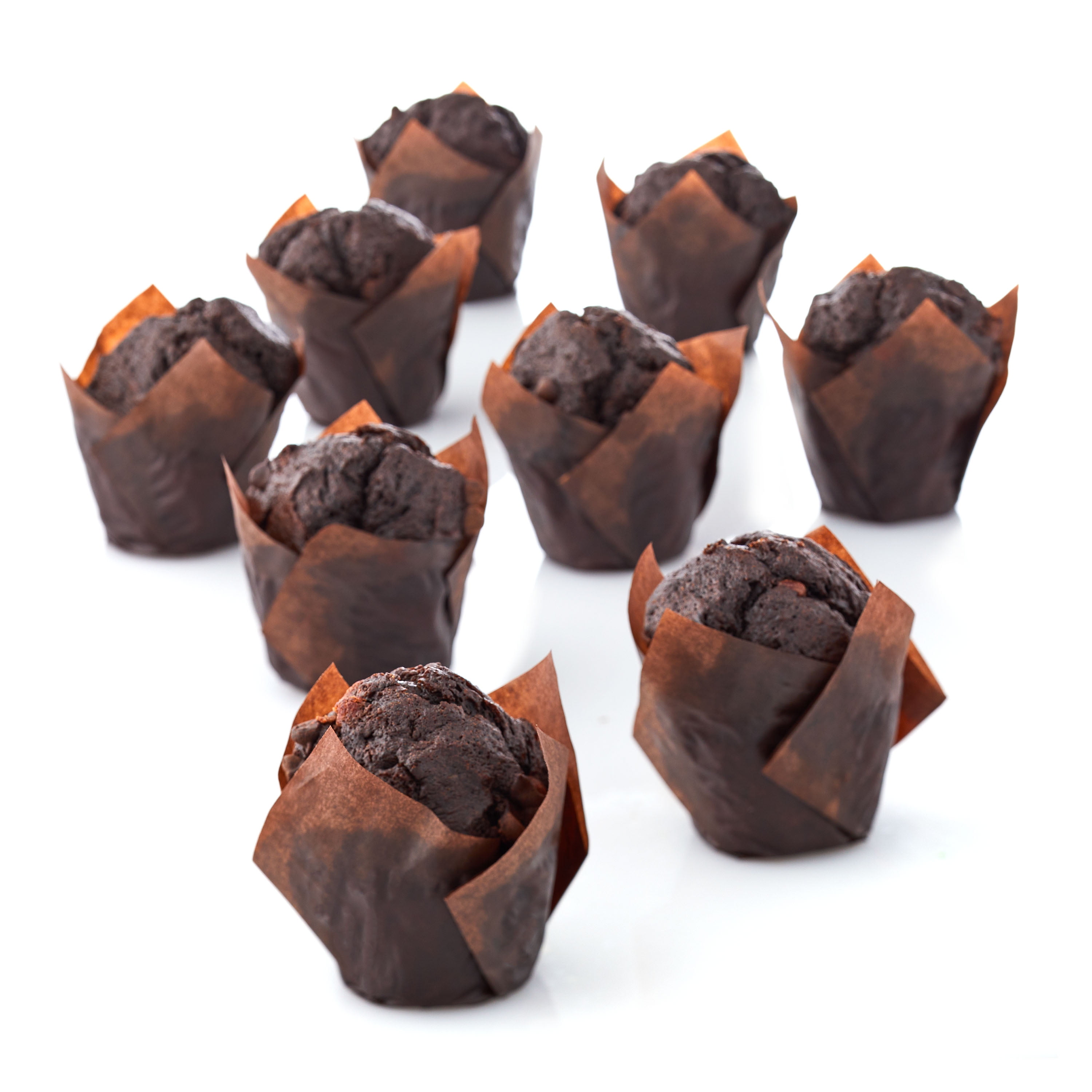 Marketside Triple Chocolate Baked Muffins, 14 oz, 9 Count (Bakery Fresh, Sweet Dessert)