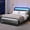 Gray, variant on 4 EVER WINNER Full Size LED Bed Frame, Metal Platform Bed Frame with LED Headboard, Rustic Wood Headboard, No Box Spring Needed, Brown