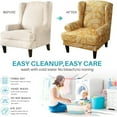 thumbnail image 5 of Eurhowing Stretch Wingback Chair Slipcover, 2-Piece Armchair Chair Cover with Cushion Cover, Washable Furniture Protector for Living Room, 5 of 9