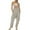 Grey, variant on Jumpsuits Overalls for Women Casual Adjustable Straps Sleeveless Floral Print Looses Round Neck Solid Color Long Summer Rompers Jumpers with Pockets