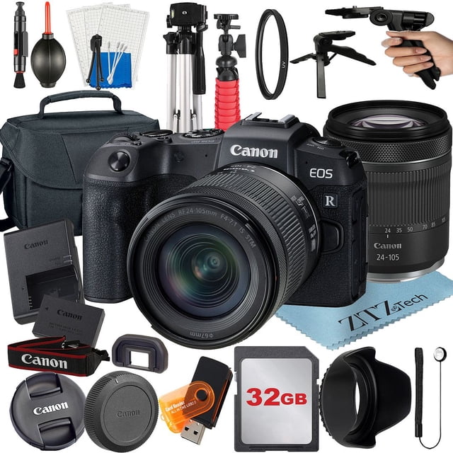 Canon EOS RP Mirrorless Digital Camera with RF 24-105mm STM Lens + 32GB Card + ZeeTech Accessory