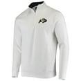thumbnail image 2 of Men's Colosseum White Colorado Buffaloes Tortugas Logo Quarter-Zip Jacket, 2 of 3