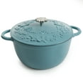 thumbnail image 2 of The Pioneer Woman Timeless Beauty Cast Iron 5-Quart Dutch Oven, Turquoise, 2 of 7