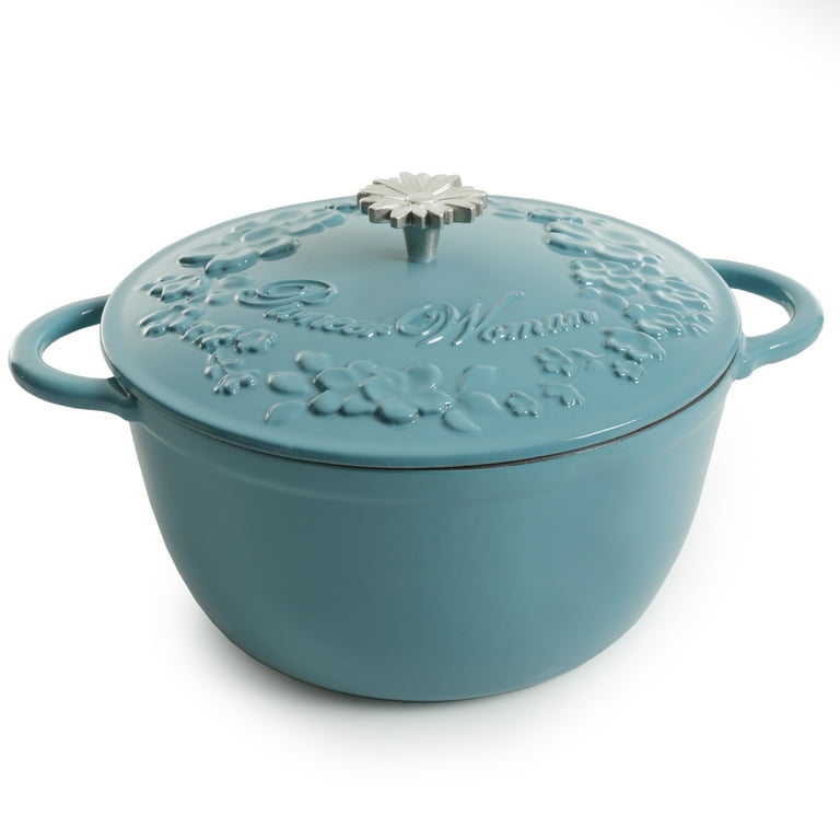 The Pioneer Woman Timeless Beauty 5-Quart Dutch Oven, Turquoise