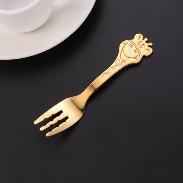 BESTYASH Stainless Steel Dinner Forks in Golden Color Smooth Polished Three Teeth for Dining